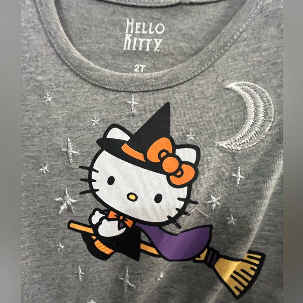 NWT HELLO KITTY Toddler Girls Glitter Halloween Tutu Dress Size